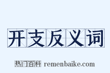 开支反义词是什么意思的图片